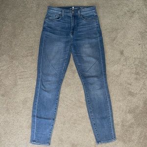7 For All Mankind High Waist Ankle Gwenevere Jeans 27